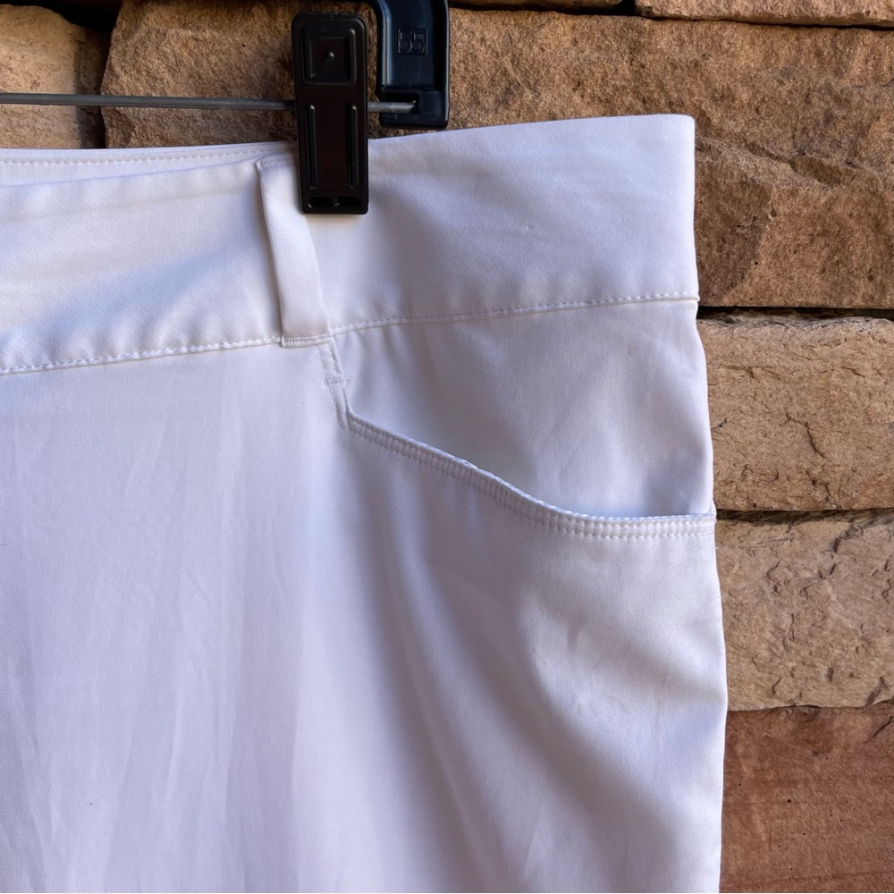 Adidas bright white lightweight pants Women 14 Like New - Picture 4 of 13